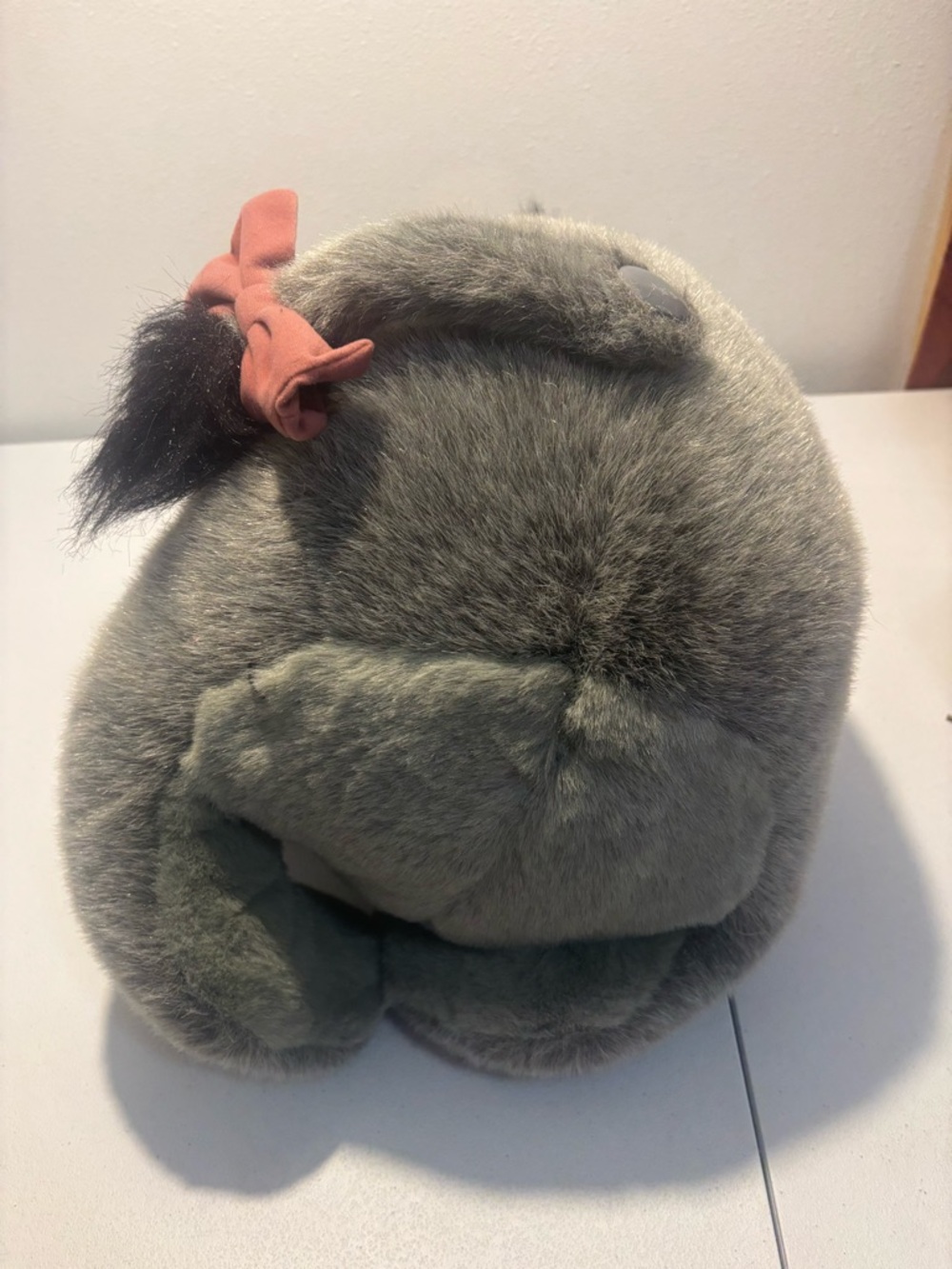 Disney Store Eeyore Plush 18" Winnie the Pooh Grey Detachable Tail - Picture 9 of 10
